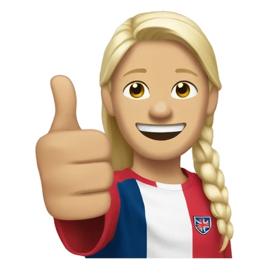 Haaland Norway thumbs up sticker