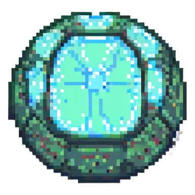 pixel art style block from Minecraft, simple and iconic sticker