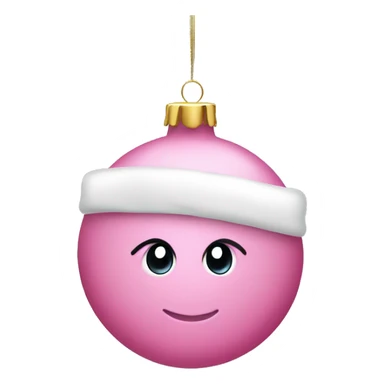 christmas ornament pink sticker