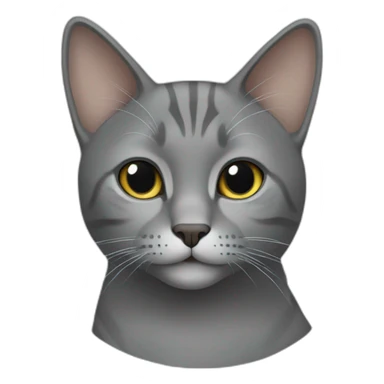 Grey cat no stripes sticker