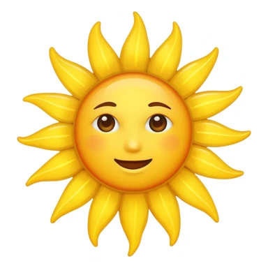 sun whitout face sticker