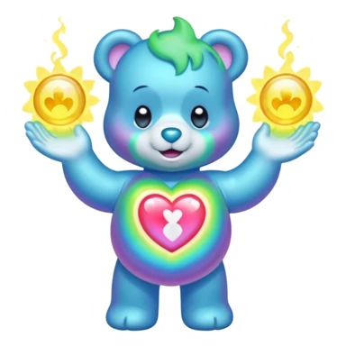 Care bear radioactive love sticker