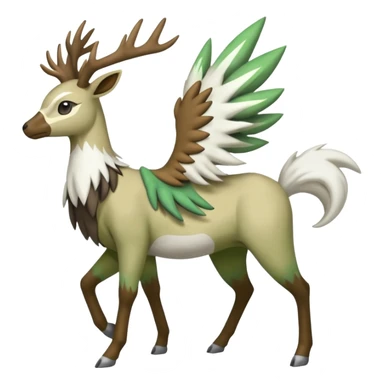 Stantler-Silvally-Skiddo-Mudbray-Amaura-Virizion-fusion-creature-hybrid (full body) sticker