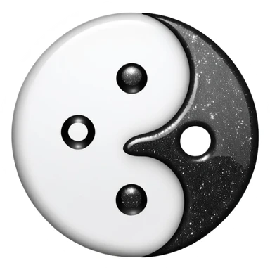 Yin-Yang symbol with sparkles sticker