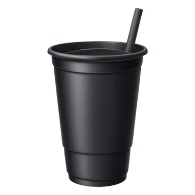 black plastic cup sticker