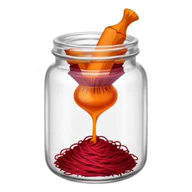 saffron in a small jar sticker