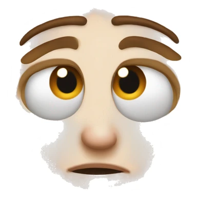 eyeroll emoji blushing sticker