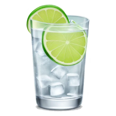 Vodka tonic with a lime sticker