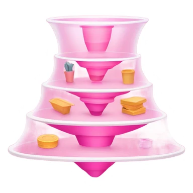 pink color sales funnel sticker