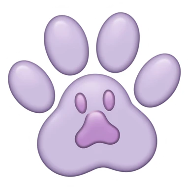 a very light pale pastel purple pawprint sticker