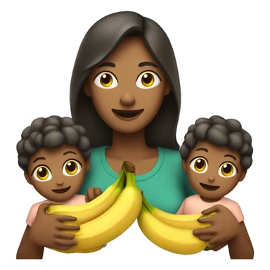 A mother with two bananas in her hands sticker