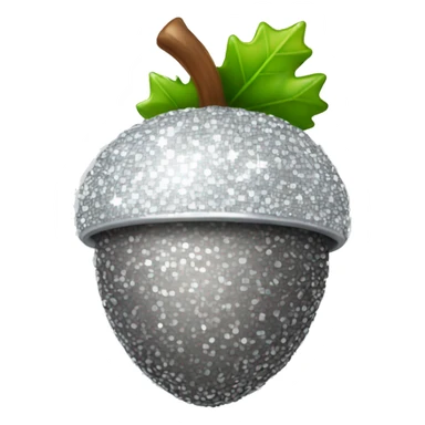 sparkling Silver Acorn sticker