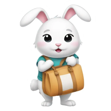 rabbit carry bag sticker