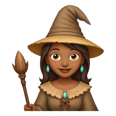 Bruja en escoba sticker