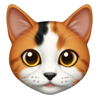 orange and black calico cat sticker