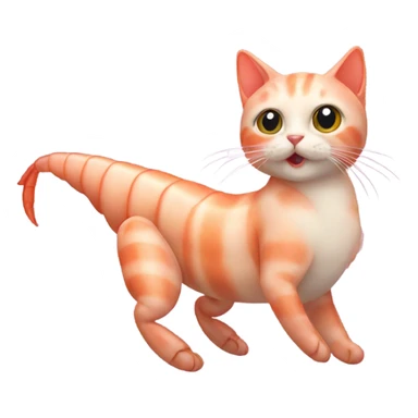 Shrimp cat sticker