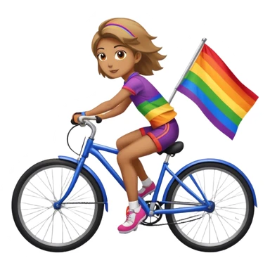 Bike lgbt girl  sticker