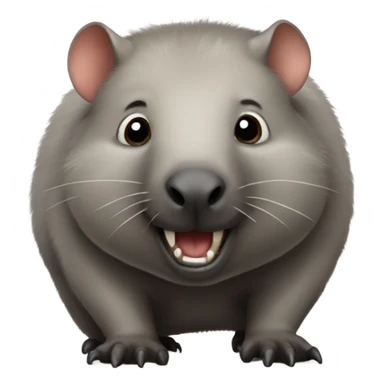 Wombat at a party sticker