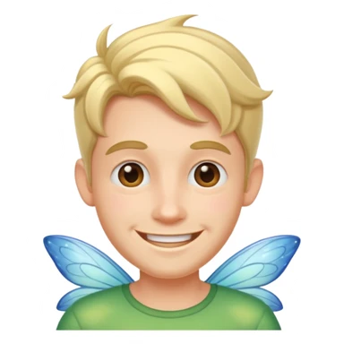 cartoon man character fairy face sticker