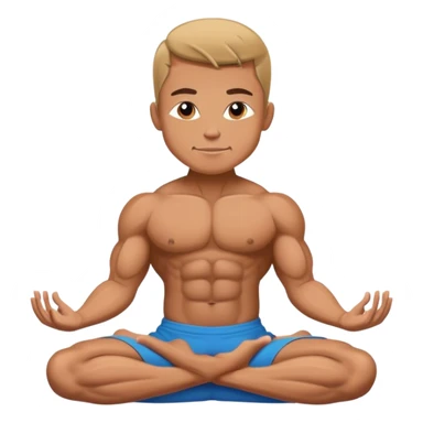 bodybuilder yoga sticker
