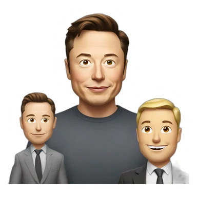 Elon musk with classe sticker