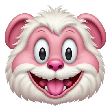 Stimpy from Ren & Stimpy as an emoji, goofy smile sticker