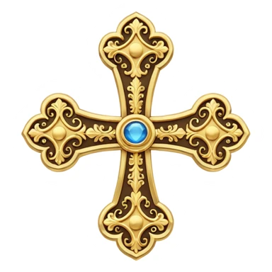 Eastern Orthodox cross. Transparent bakgrundl. sticker