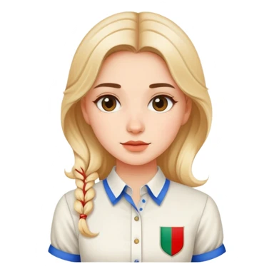 Pretty girl wearing an Italian shirt  sticker