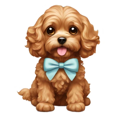 Cavapoo with bow sticker