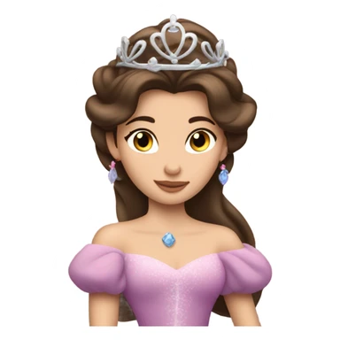 Sleeping brunette beauty princess Disney sticker