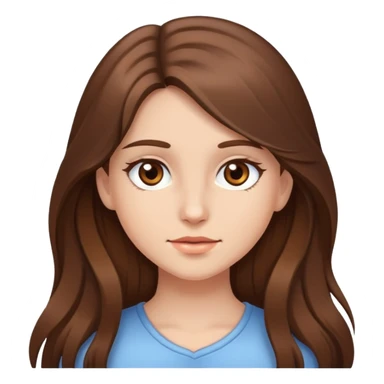 Brown haired girl brown eyes long hair 🥹🫶🏻 sticker
