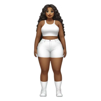 full body curvy-beauty-long-white-socks both sides sticker