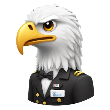 eagle with barber sticker