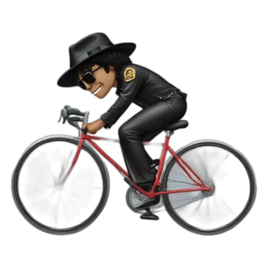Micheal jackson qui conduit un velo sticker