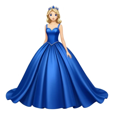 Royal blue ball gown sticker