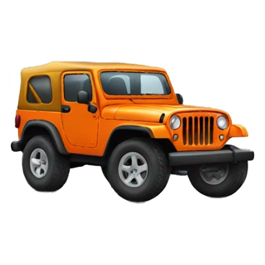 Orange jeep  sticker