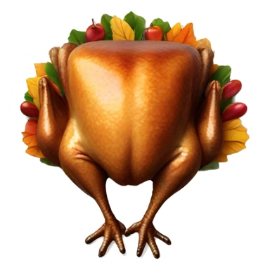 thanksgiving turkey on plate sticker