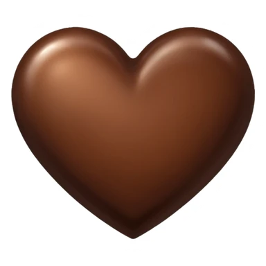 Brown heart sticker