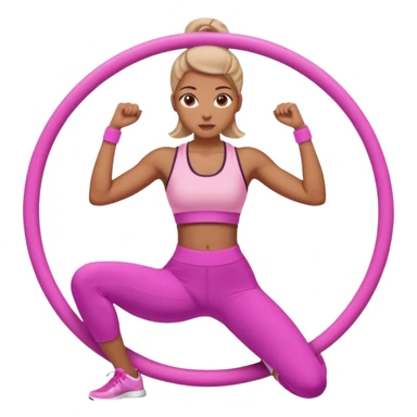 infinity hoop workout pink sticker