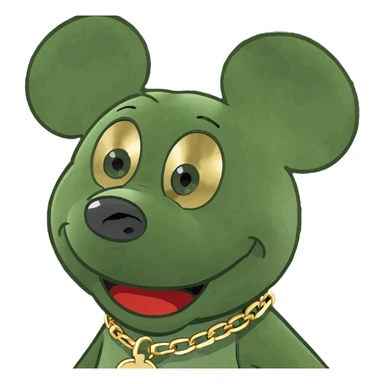 Mickey mouse from the ghetto and gold chain necklace sticker