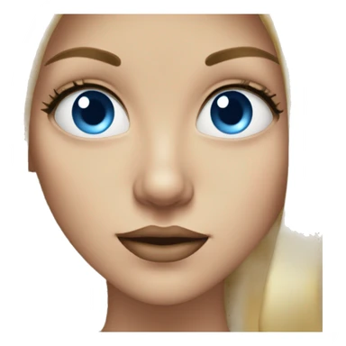 blonde girl portrait Blue eyes  sticker
