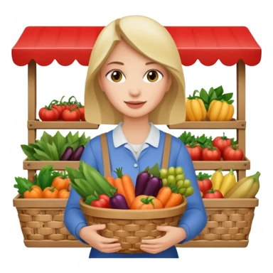 Market Shopper woman sticker
