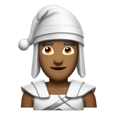 white spartan male wearing red santa hat sticker