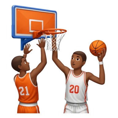 Guy shooting a basketball into a basketball hoop from far away sticker