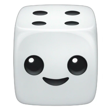 white dice with 5 3 4 on the faces sticker