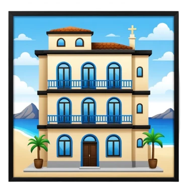 Una hostal que se llama hostal torre azul sticker