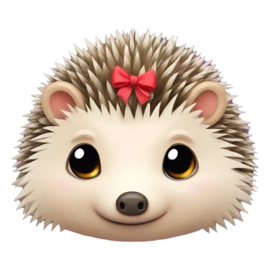 hedgehog with a bow sticker