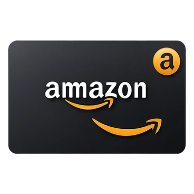 black gift card with logo amazon sticker