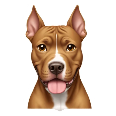 Light brown pitbull with ears cut sticker