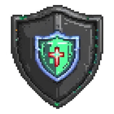 IT support shield with computer and help symbol sticker